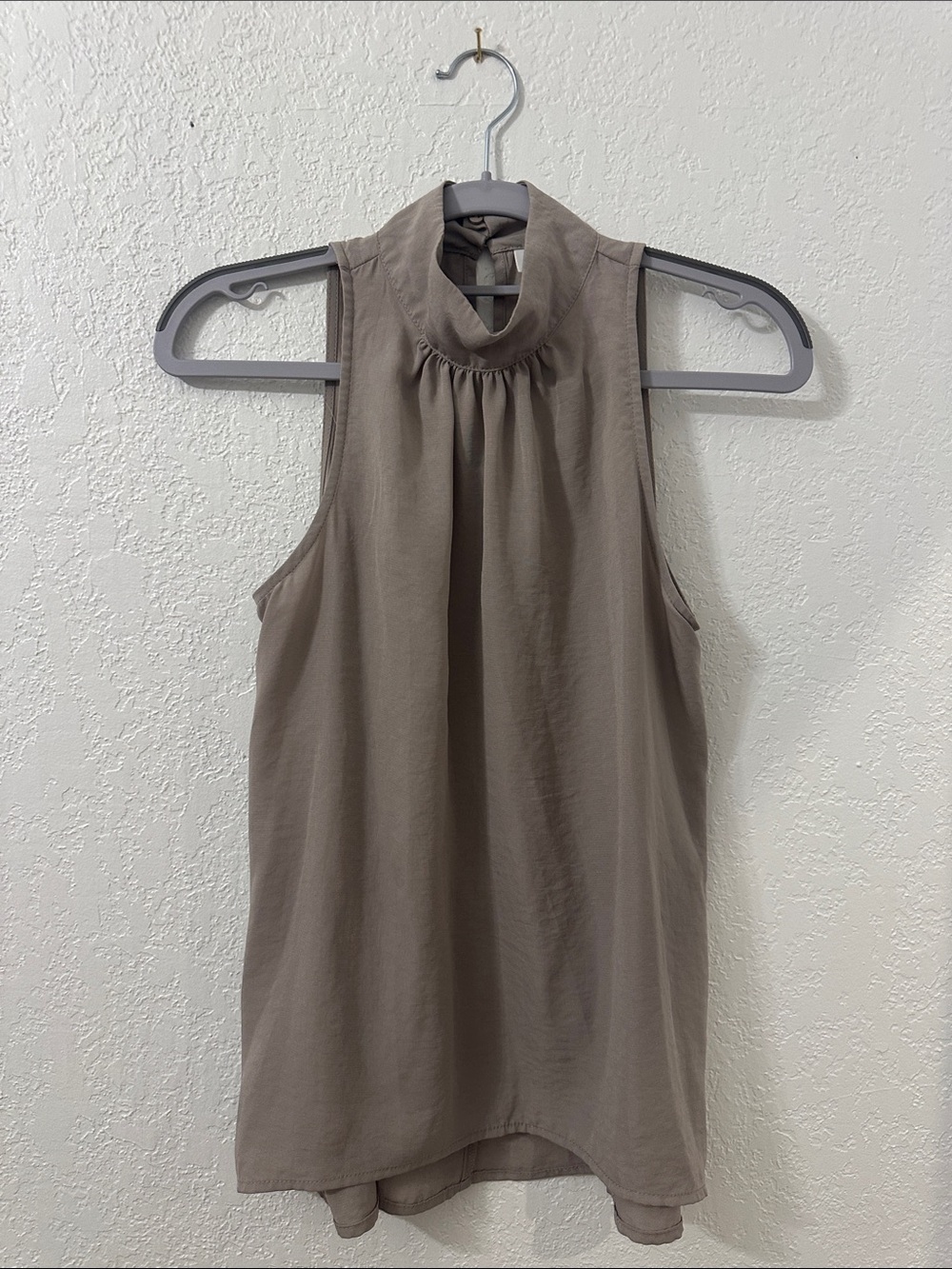 Prologue Taupe Sleeveless Mock Neck Camisole
